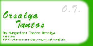 orsolya tantos business card